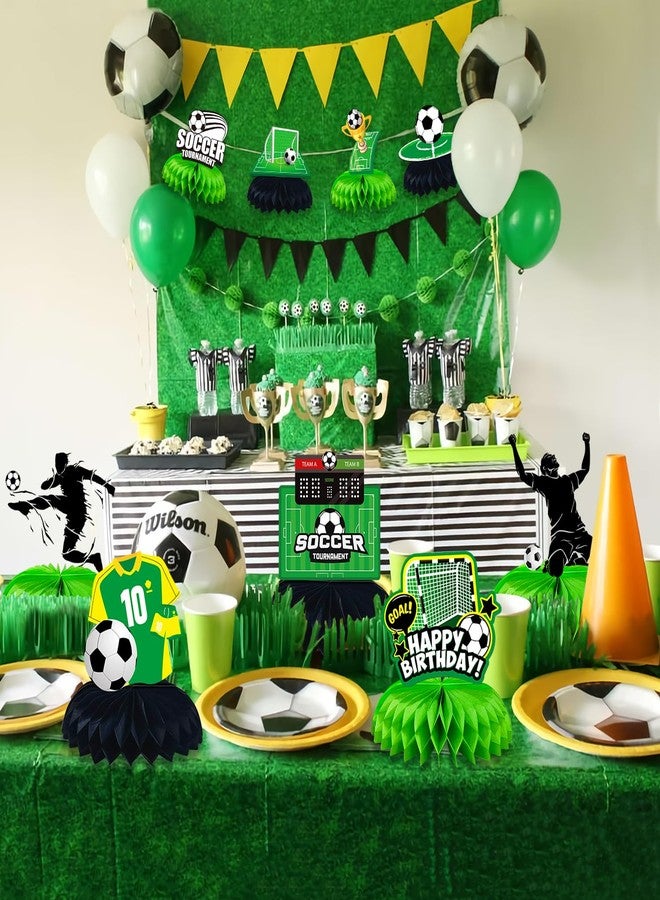 BQC 9 Pcs Soccer Centerpieces for Table Soccer Party Decorations Soccer Birthday Party Decorations Soccer Party Favors - Image 3